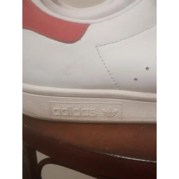 Adidas Mens Stan Smith EF4334 White Red Casual Shoes Sneakers Size 10 - Picture 4 of 12